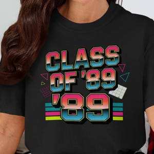 Comfort Colors Class of &#39;89 T-Shirt, 1980&#39;s Style Graphic Tee, Nostalgic Class Reunion Shirt, School Pride, Perfect Gift Idea