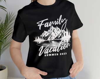 Family Vacation T-Shirt, 2003 Family Vacation, T Shirt, Tee Shirt, White on Black, or Black on White, Unisex Jersey Short Sleeve Tee