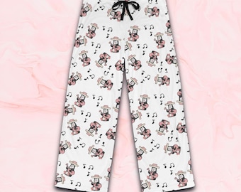 Penguino Mexicano Pajama Pants, Mexican Penguin Women's Pajamas, Women's Pajama Pants Funny Loungewear, Gift for Music Lovers, Unisex