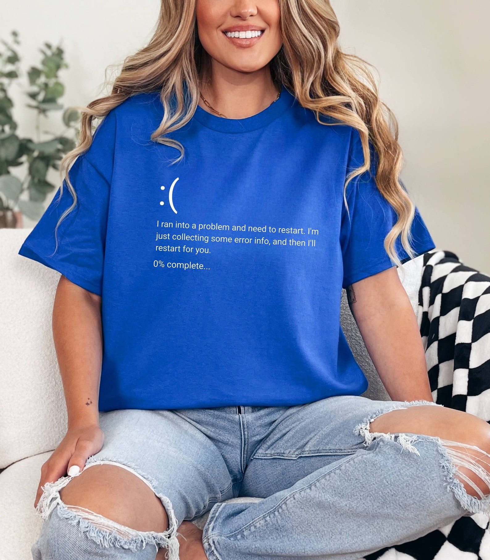 Error Tee, Blue Screen of Death T-shirt, Funny PC Computer Tee Shirt ...