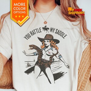 Cowgirl Shirt Vintage Cowboy Shirt Cowgirl Country Shirt Desert Cute Western Desert Cactus Shirt Retro Western Rodeo Cowgirl Graphic Tee