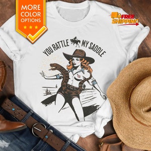 Cowgirl Shirt Vintage Cowboy Shirt Cowgirl Country Shirt Couples Tshirts Wild West Tee Desert Cactus Western Shirt Valentines Gift For Her