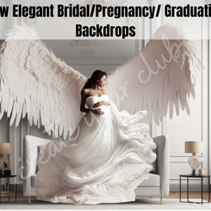Beautiful Elegant White Room Wedding and Maternity Overlays, White Room Studio Backdrops, Studio Backdrop Overlays, Fine Art, Photo Overlays