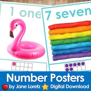 Number Posters with real pictures