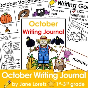 Oktober Skrivjournal: Första klass - Tredje klass Uppmaningar