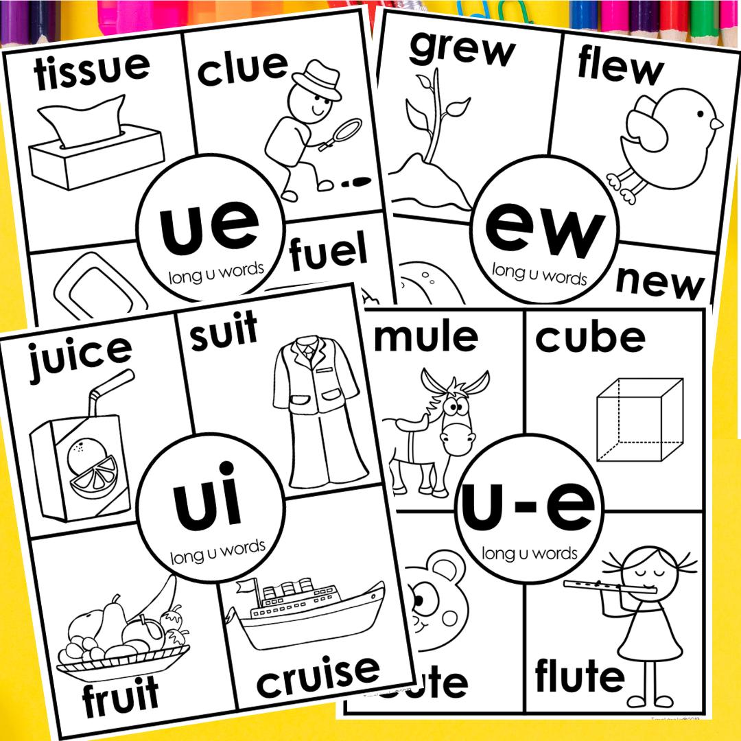 Long U Vowel Sound Worksheets and Activities First Grade, Second Grade ...