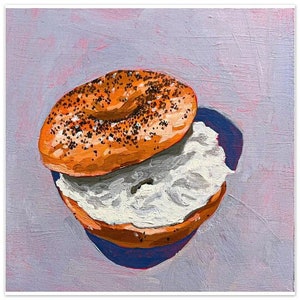 Everything Bagel Art Print - Original Bagel Wall Art