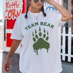 Team Bear Shirt, Bear Claw Tee, Choose The Bear Grunge Green Graphic Tee, Team Bear, Man VS Bear Comfort Colors Shirt, Camping Shirt