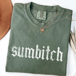 Sumbitch T-shirt, Explicit Tee, Sassy Girl Shirt, Feral Font Top, Son of a B****, Offensive Gift, Adult Humor Tees