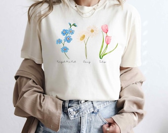 Subtle FDT T-Shirt, Anti Trump Shirt, Forget Me Not Daisy Tulip Tee, Feminist Gift, Equality Matters, Political Unrest, Subtle FDT Tees
