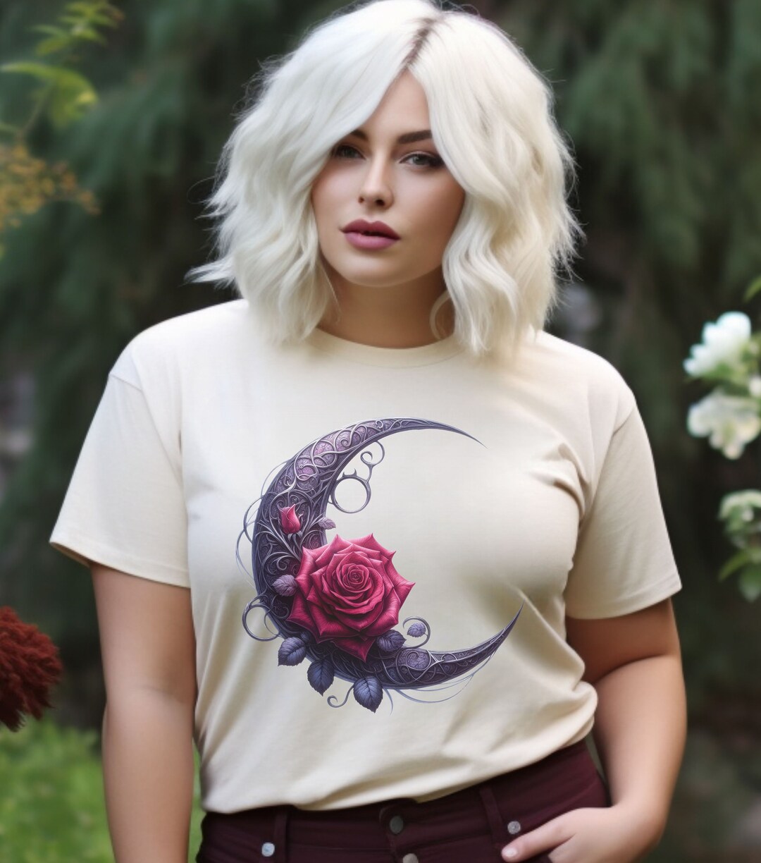 Gothic Rose Shirt, Gothic Red Rose