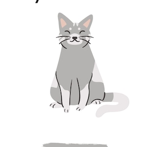 May include: A gray and white cat with a happy expression sits on a white background. The text "My Cat Jan" is at the top of the image. The text "Short A Decodable Reader" is at the bottom of the image. The text "By: Jolene Ellis © Bespoke Lesson Market" is at the bottom of the image.