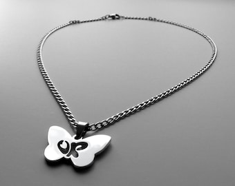 Olivia Rodrigo Inspired Butterfly Necklace • Stainless Steel Pendant • Edgy Jewelry • Unisex Non Tarnish Chain