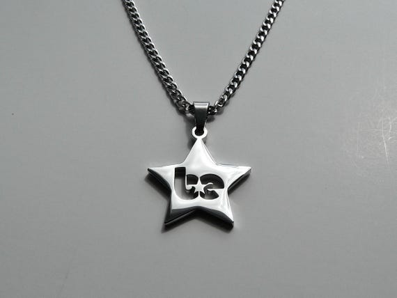Stainless Steel Star Necklace • Billie Eilish Inspired BE Initial Pendant
