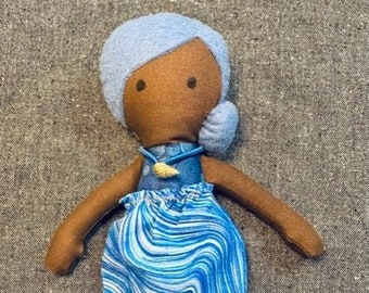 Mermaid Dolly ||Blue hair 10 inch Fabric Doll with Removable Tails for Girls Birthday Gifts