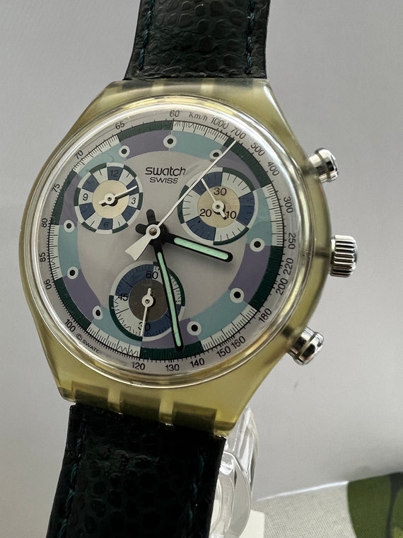 Swatch watch Chronograph SCV100 GREENTIC 1992 - image 1