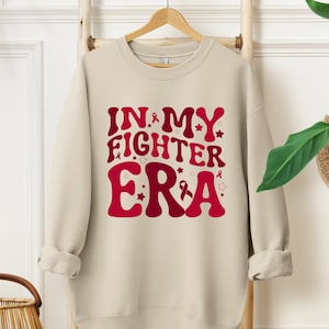 Multiple Myeloma Awareness Products, in My Fighting Era Sweatshirt, Mm Warrior Sweater, Cancer Fighter Sweatshirt, Blood Cancer Warrior Gift
