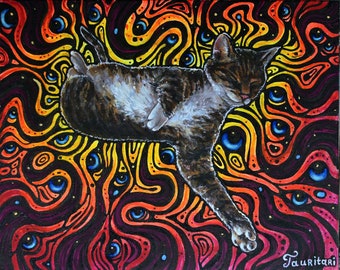Acid cat uv tapestry