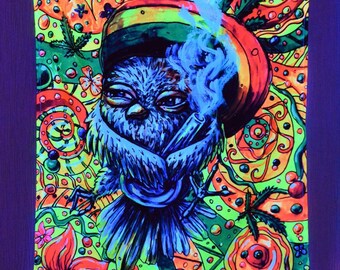 Rasta owl UV tapestry