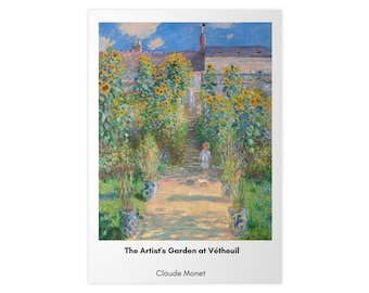The Artist's Garden at Vétheuil Photopaper Poster | Claude Monet art print