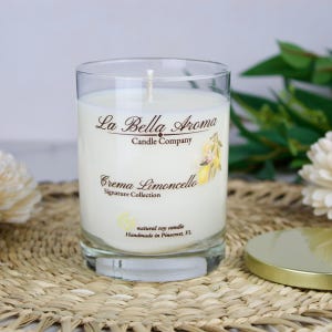 Crema Limoncello Candle - Hand Poured Non-Toxic Soy Wax Lemon Scented Candle - Italian lemon candle Gift for Her