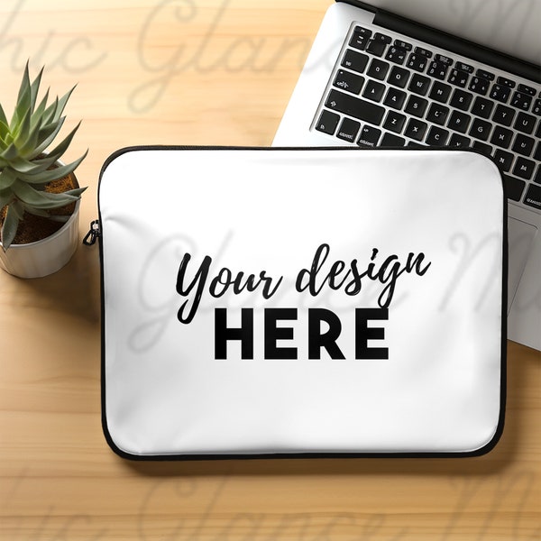 PSD Laptop Sleeve, POD Sleeve, All-Over Printing Laptop Sleeve Mockup, Mockup for Sleeve, Photoshop Image, AOP Mockup, Lifestyle Image, pod