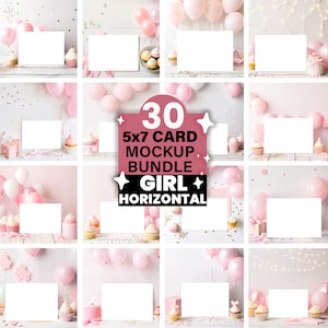 Pacote de mockup de cartão rosa, mockup de convite, mockup de cartão de agradecimento png, conjunto de papelaria plana, mockup de chá de bebê, pacote de chá de panela para casamento