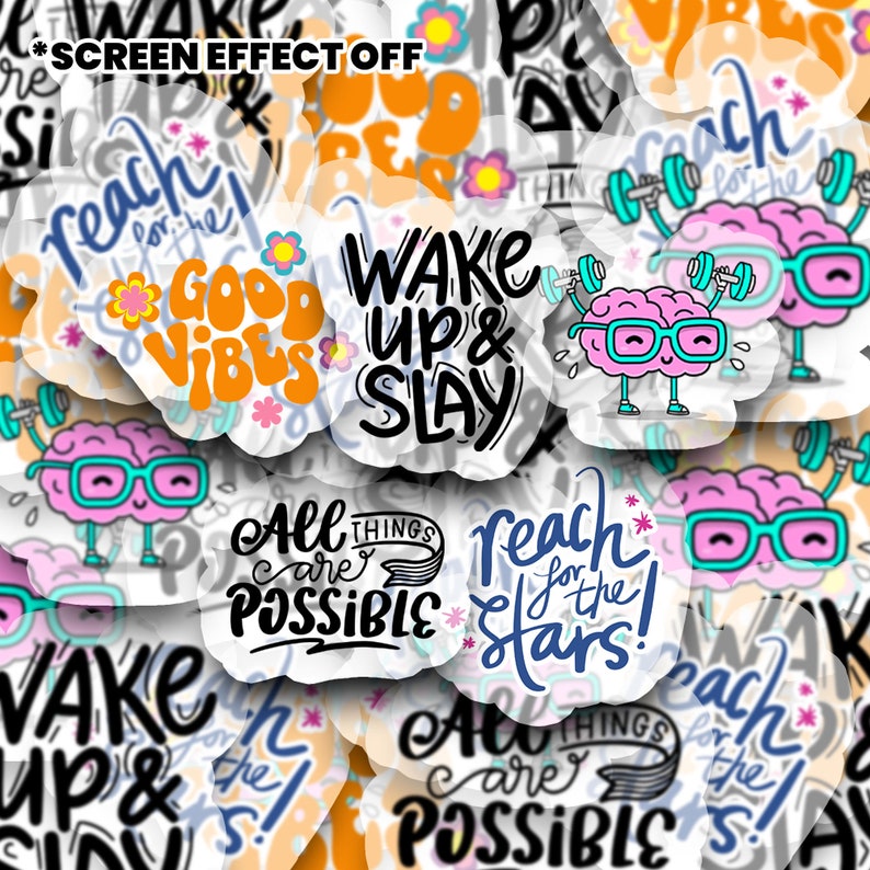 Sticker Mockup, 5, Sticker Pile Mockup, Transparent, Decal Mockup, Die ...