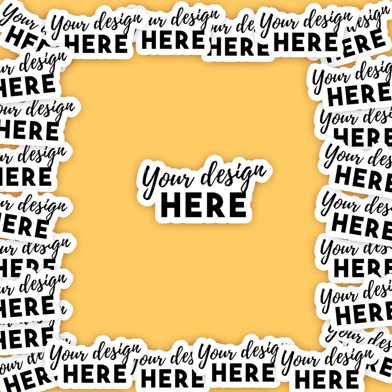 Sticker Pile Mockup | Sticker Mockup | Decal Mockup | Die Cut Sticker ...