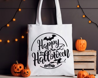 Halloween Tote Bag Mockup, Canvas Tote Bag Mockup, Fall Tote Bag Mockup, PNG JPG, Autumn Tote Bag Mockup, Natural, Organic, White Tote Bag