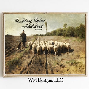 Psalm 23 Bible Verse Print Commercial Free Use