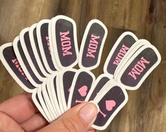 I &lt;3 mom Eye Black Tattoos-12 pk