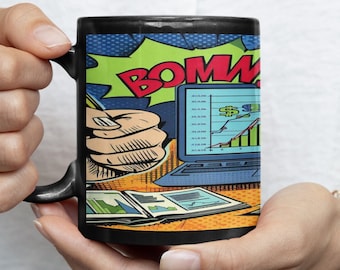 Stock Market Trading Mug: Investor Gift, Finance Cup (11oz)