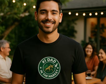 1 Dad in the Market Shirt – Trading Dad T-Shirt | Krypto-Investor Geschenk | Bullenmarkt Tee | Stock Trader Shirt für den Vatertag