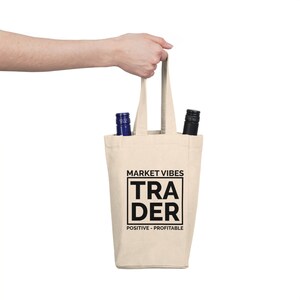 Day Trader Canvas Tote Bag - Stock Market Gift for Investors