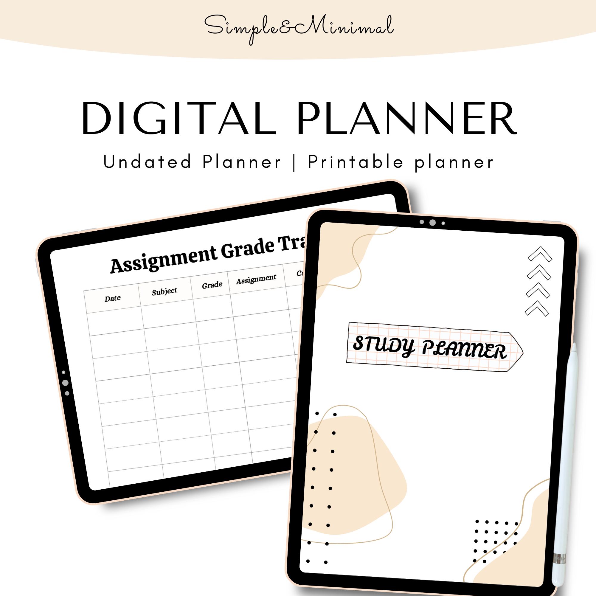 ADHD Study Planner PDF | Printable Homework & Study Schedule for ...