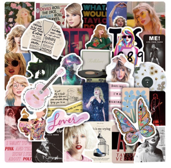 50pcs Taylor Swift Stickers Popular Singer Vinyl Decal Waterproof Laptop  Car