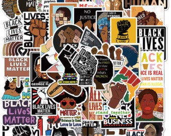 Black Lives Matter 10/25/50 Sticker Packs, BLM, Black Support