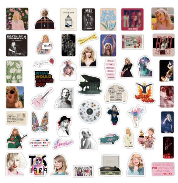 10/50Pcs Singer Taylor Stickers Decal Vinyl For DIY Stationery Scrapbooking  Guitar Laptop Skateboard Stickers