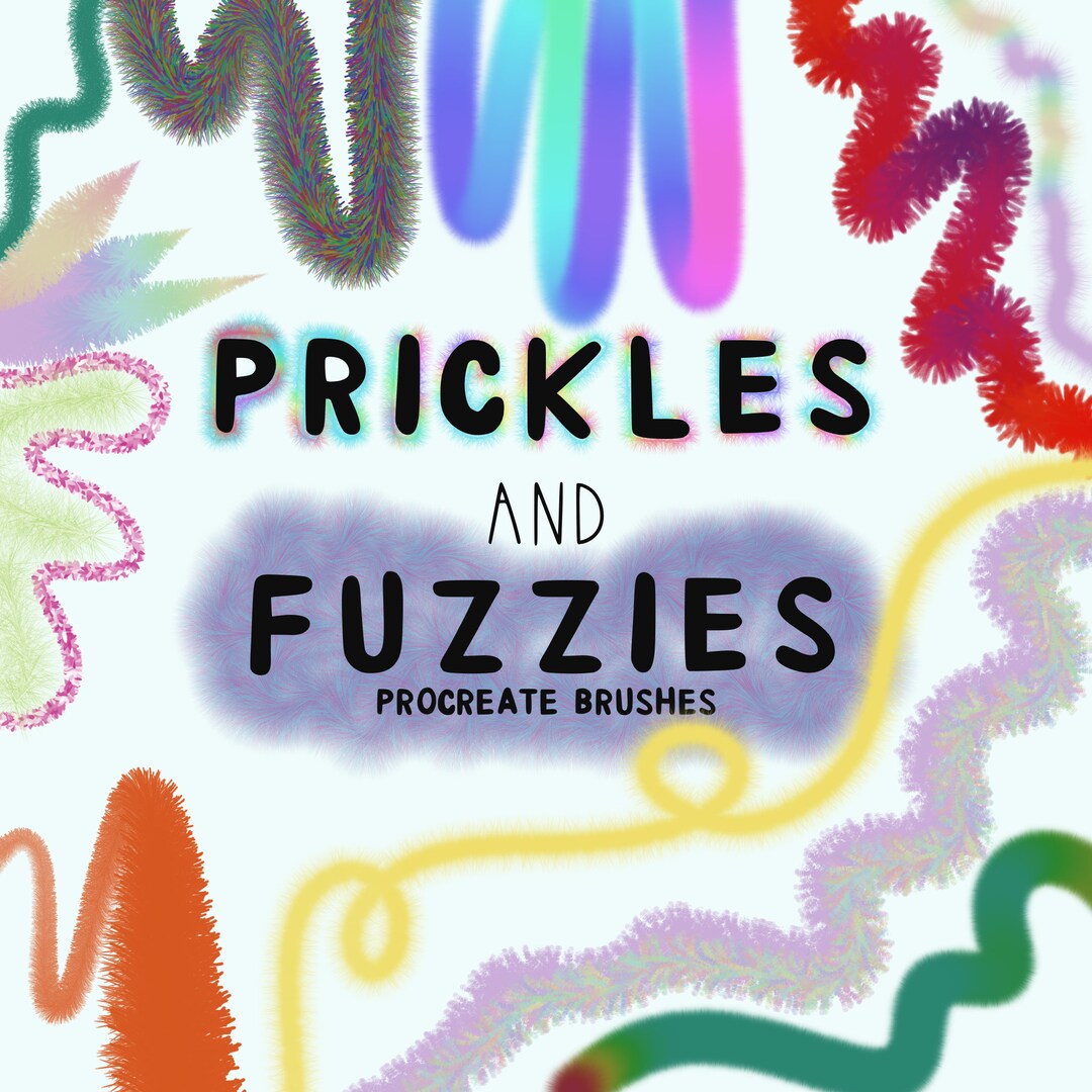 Fuzzy and Prickly Brush Set Dashed Brushes Line Brush Etsy