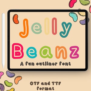 Handwritten Font, Jelly Beanz Handwritten Font, Hand Lettered, handwriting font, simple font, messy, crisp, handwritten, pencil font
