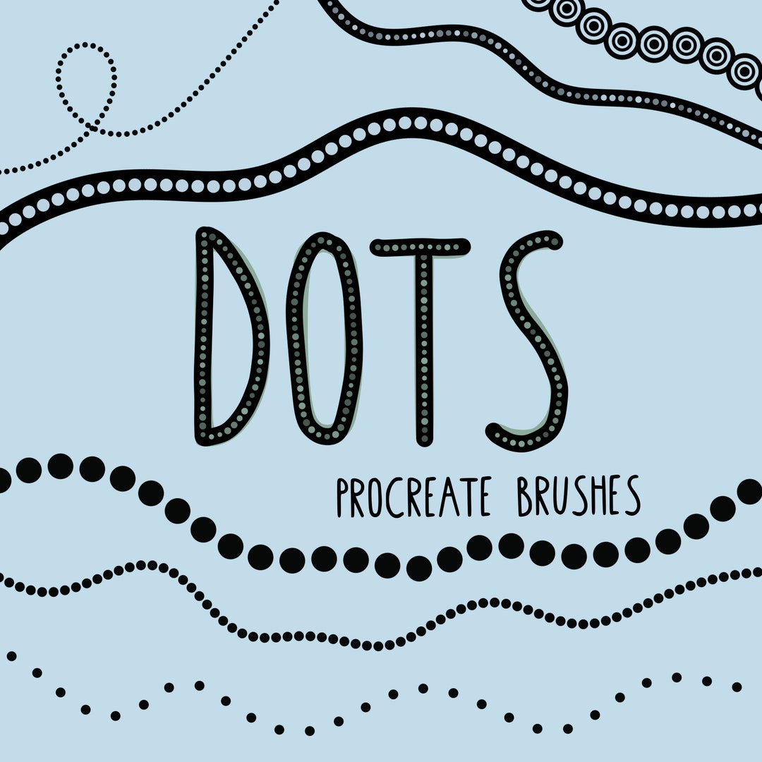 Dot Procreate Brush Set Dotted Brushes Polka Dot Brush Etsy
