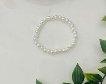 White Pearl Bracelet ~ BeadieBrosCo
