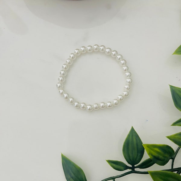 White Pearl Bracelet ~ BeadieBrosCo