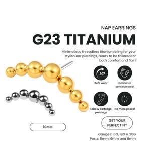 20G/18G/16G Climber Push Pin Labret • Threadless Flat Back Earring • Tragus Stud • Flat Back Stud • Helix Stud •Cartilage Stud • Tiny Balls