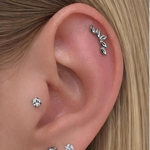 20G/18G/16G Climber Push Pin Labret • Threadless Flat Back Earring • Tragus Stud • Flat Back Stud • Helix Stud •Cartilage Stud