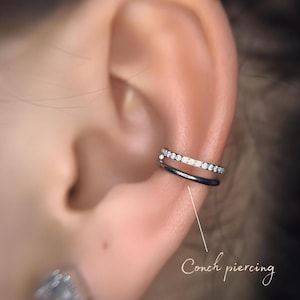 16G Titanium Double Hinge Hoop Ring Clicker • Hinged Segment Nose Ring • Septum Clicker Ring • Cartilage Piercing • Helix Earring Hoop