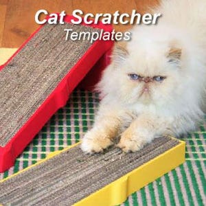 Plantilla para rascadores de gatos / Caja rascadora / Rascador de gatos DIY / Cortador de gatitos / Regalo para mascotas / Relleno de calcetines para mascotas / Tira de cartón