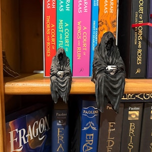 Surial Tea Shelf Sitter | Book nook | Library decor | Bookish | Grim Reaper Figure image 4