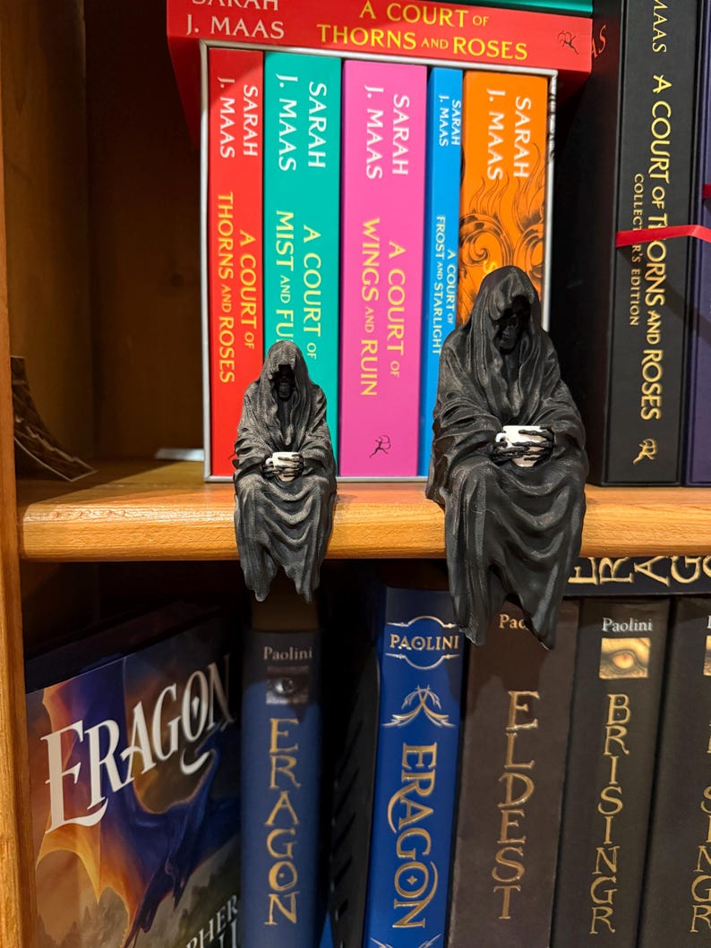 Surial Tea Shelf Sitter | Book nook | Library decor | Bookish | Grim Reaper Figure image 4